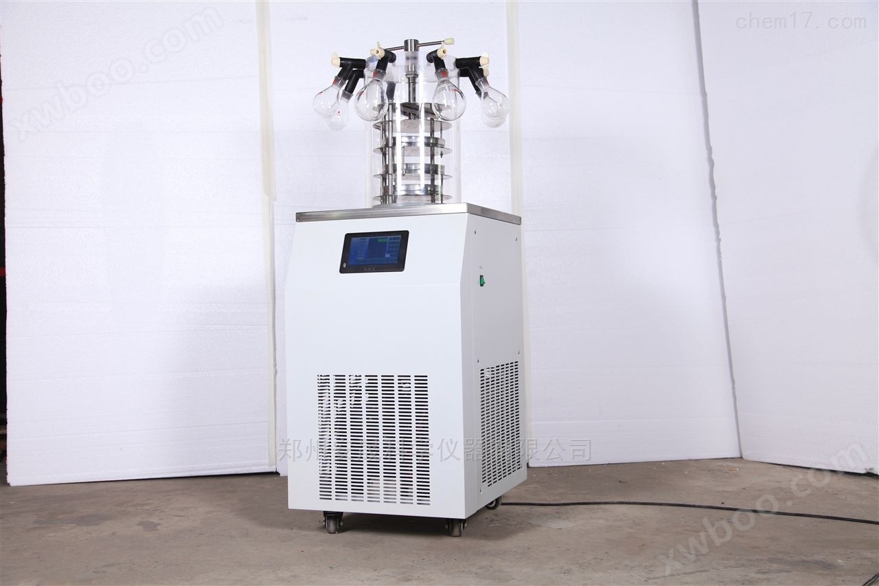 电加热立式冷冻干燥机LGJ-12NS多歧管压盖型