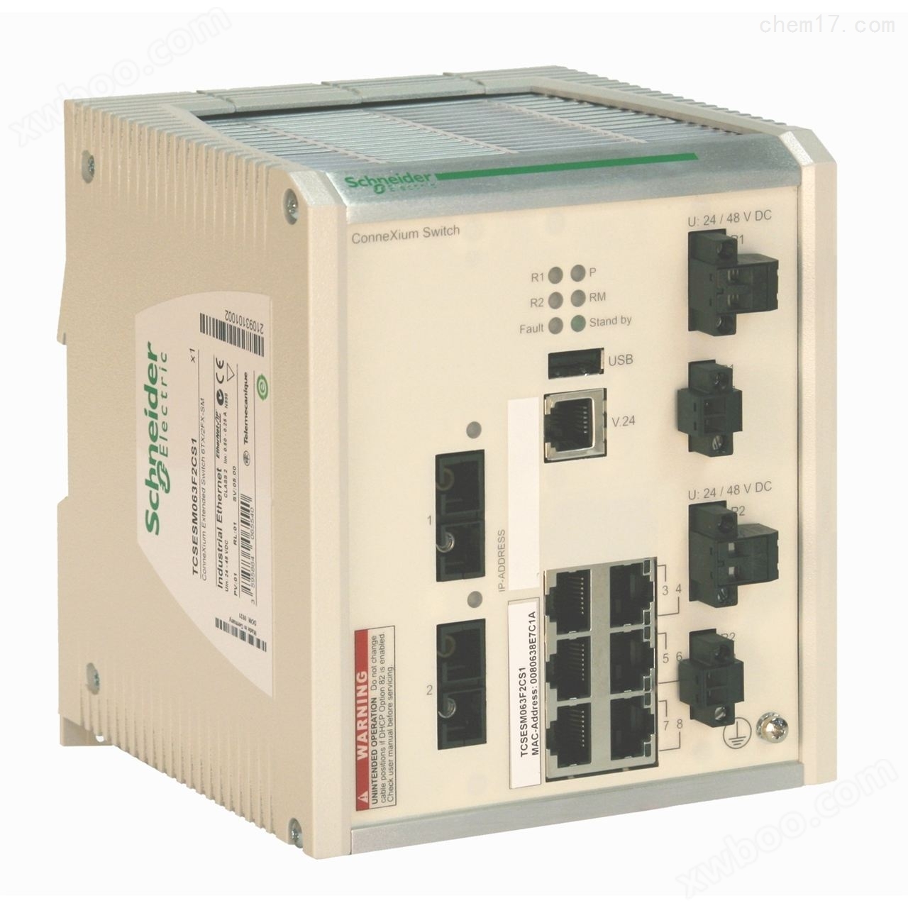 施耐德IP67 5TX 口以太网交换机TCSESU051F0