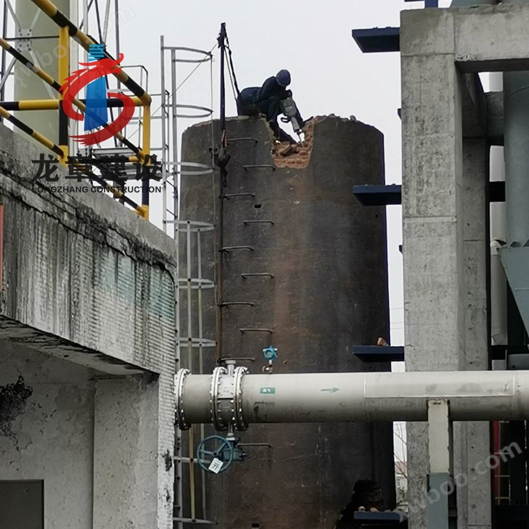 专业人工拆除砖烟囱施工团队