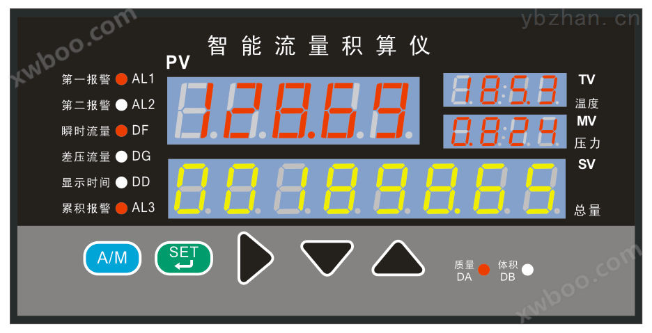 数码高清温压补偿型智能气体流量积算控制仪