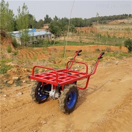 丘陵山地适用的手推车 农场饲料运输双轮车